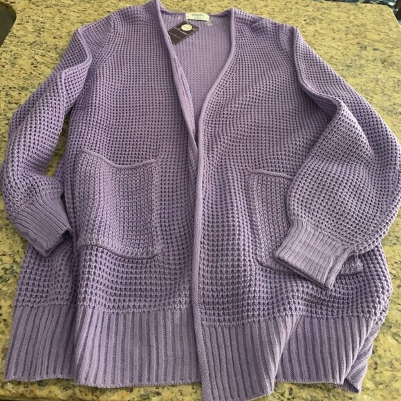 Open Cardigan in Lavender - Picture 3 of 3